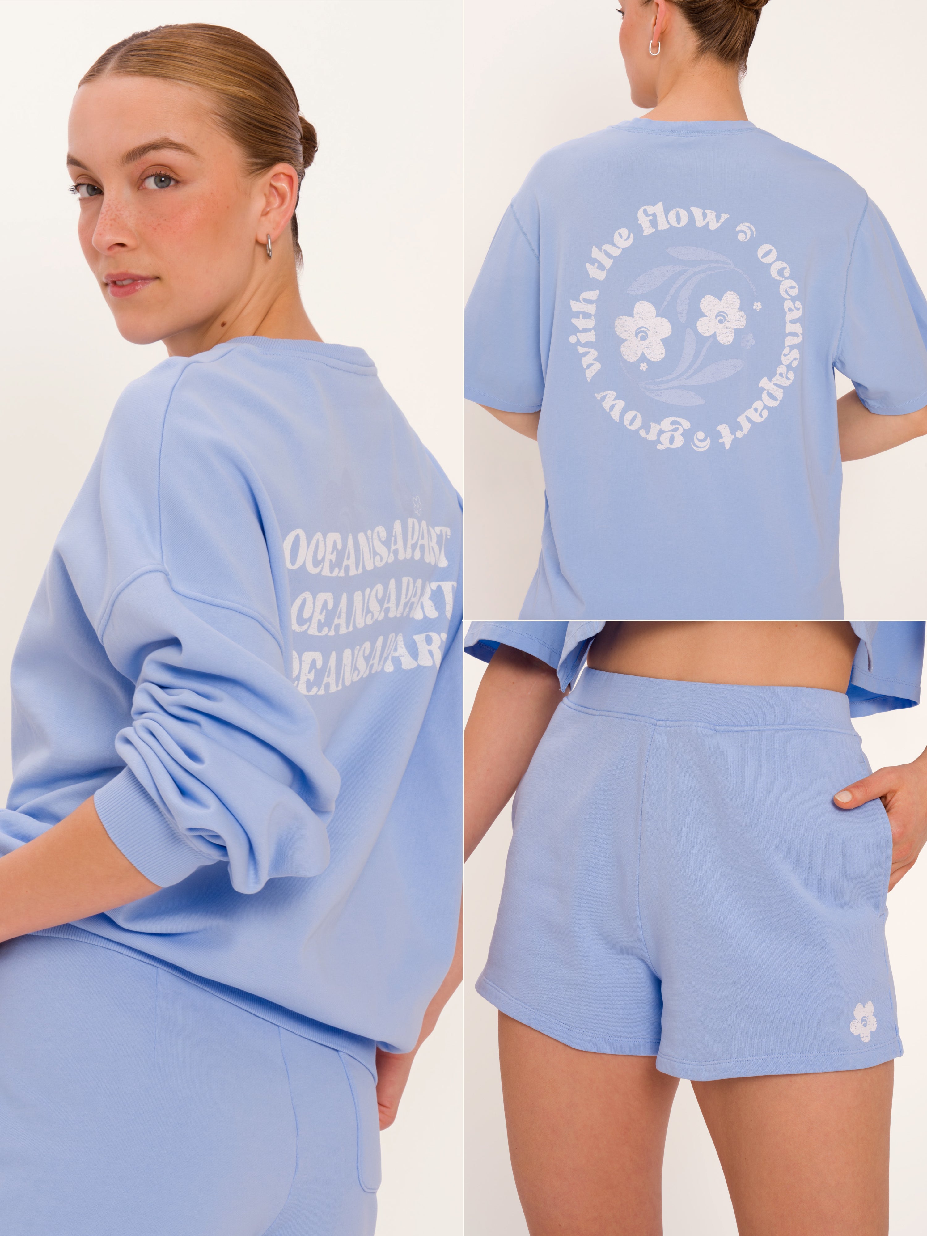 Lola Short Sweat Set Deluxe Serenity Blue