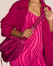 Shania Bag Set Deluxe - Bold Hot Pink Swirl & Deep Plum