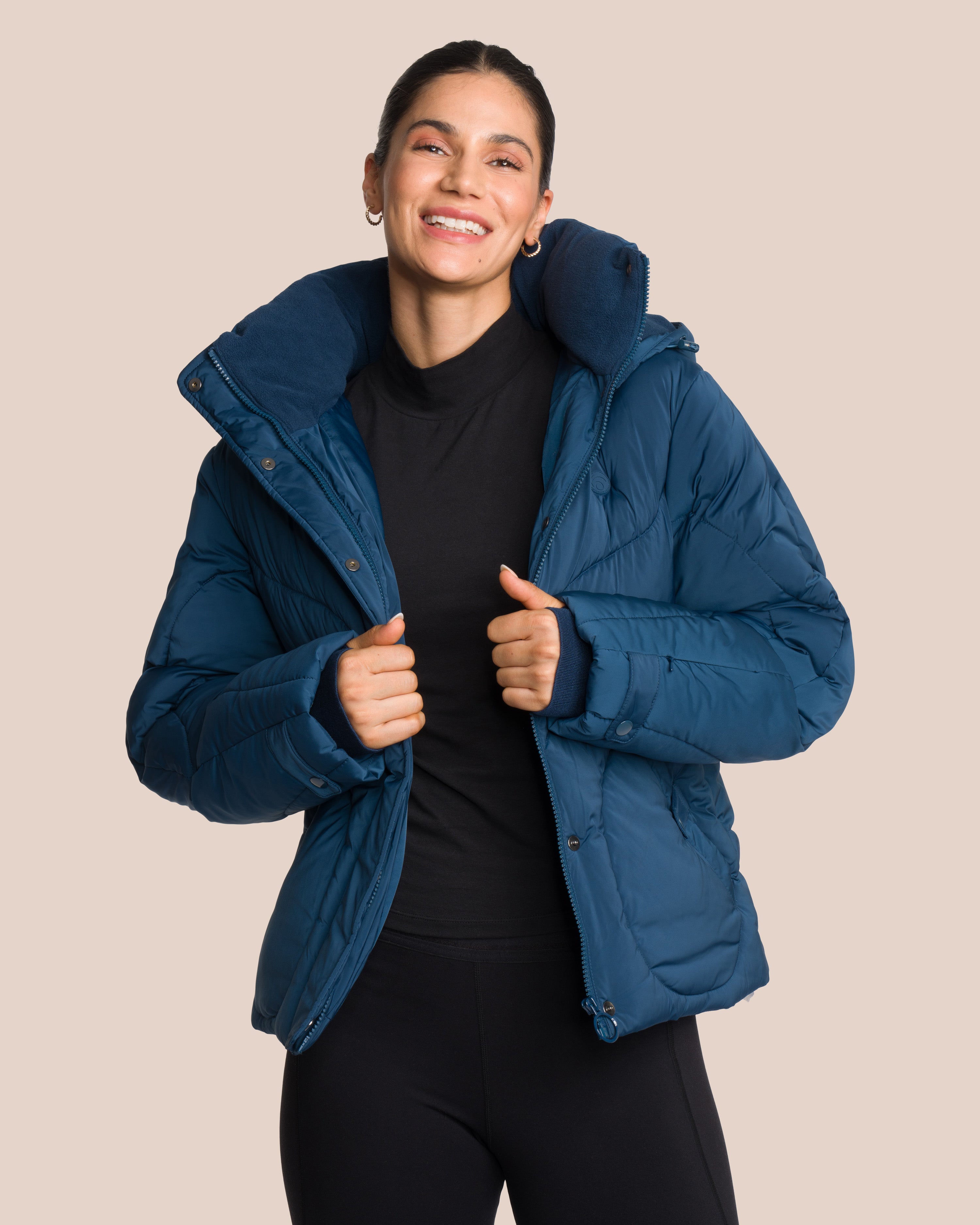 Teal puffer jacket online