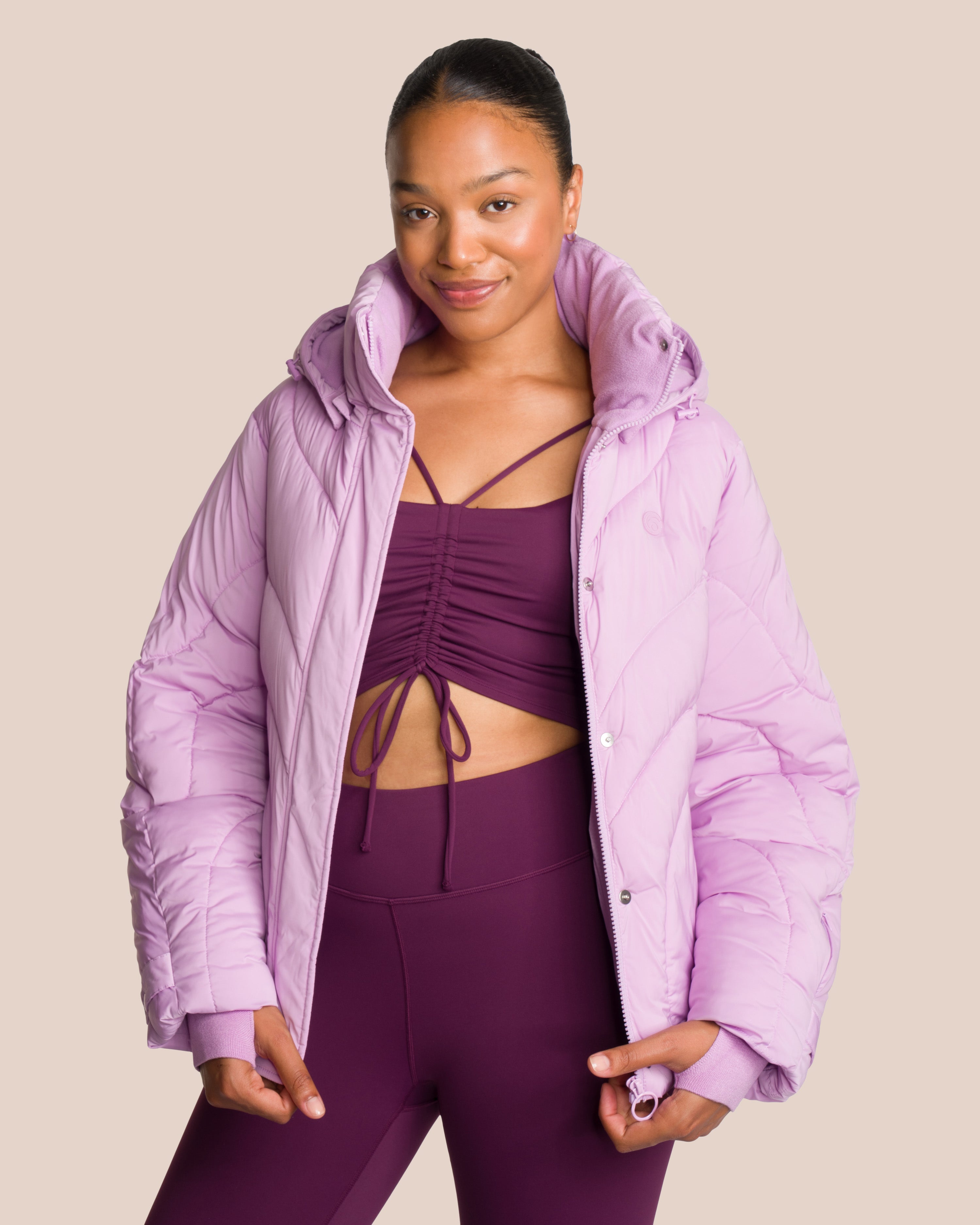 Lavender puffer best sale