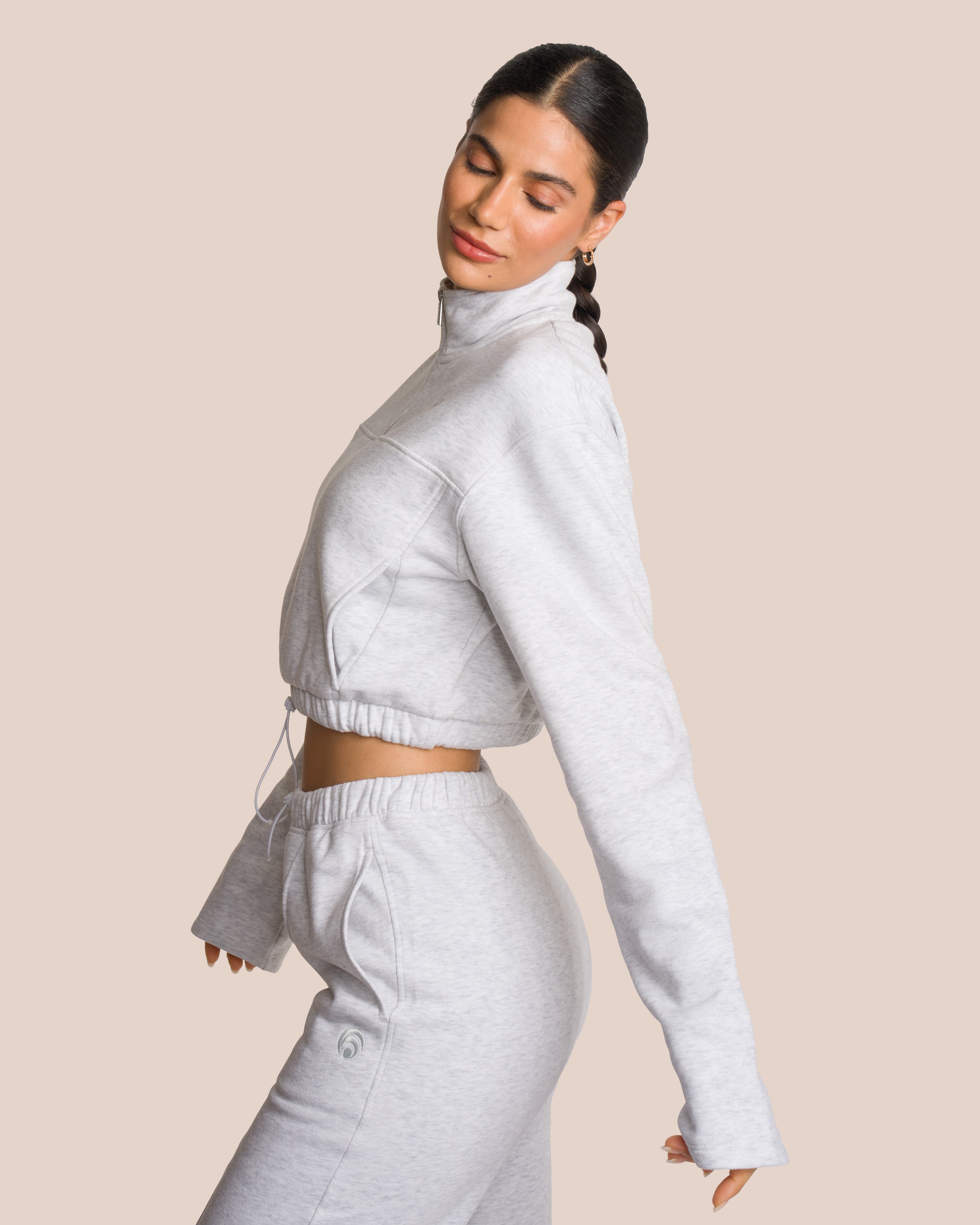 Belle Sweater Set - Light Grey Melange