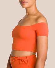 Gianna Off Shoulder Set - Burnt Orange
