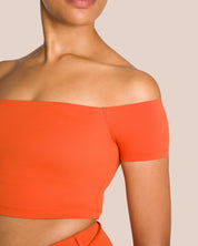 Gianna Off Shoulder Set - Burnt Orange