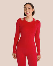 Stella Flared Longsleeve Set - Candy Red