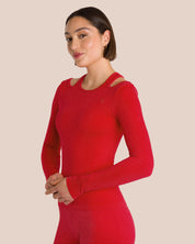 Stella Flared Longsleeve Set - Candy Red