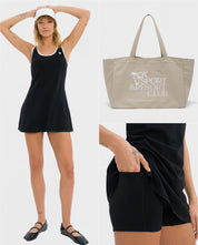 Marina Dress Set - Dove Grey & Black