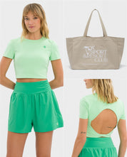 Marina Short Cropped Set Deluxe - Dove Grey, Holly Green & Light Cider Green