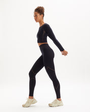 Noelle Warp Knit Longsleeve Set - Black